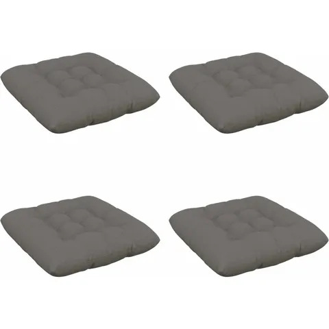 vidaXL Coussins de siège VIANEN 4 pc 100 % polyester Gris – 504078 – image 1