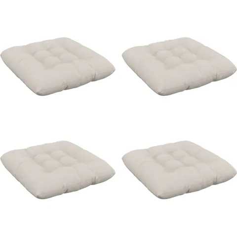 vidaXL Coussins de siège VIANEN 4 pc 100 % polyester Blanc – 504122 – image 1