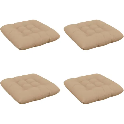 vidaXL Coussins de siège VIANEN 4 pc 100 % polyester Sable – 504139 – image 1
