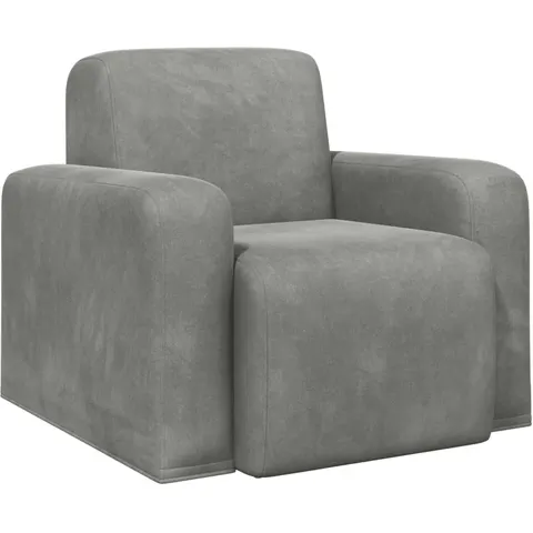 vidaXL Fauteuil Gris clair Velours – 522928 – image 1
