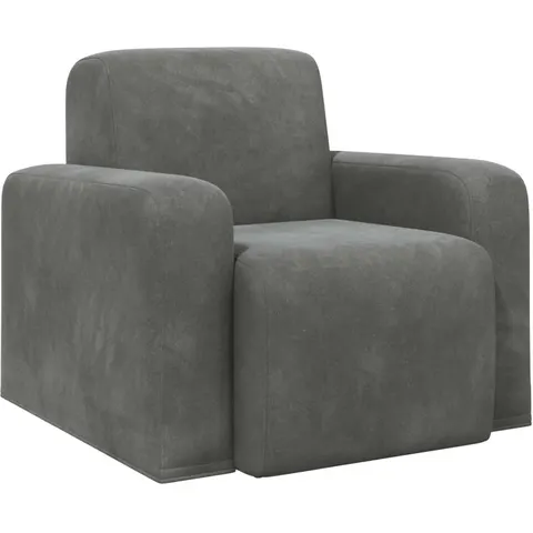 vidaXL Fauteuil Gris foncé Velours – 522935 – image 1