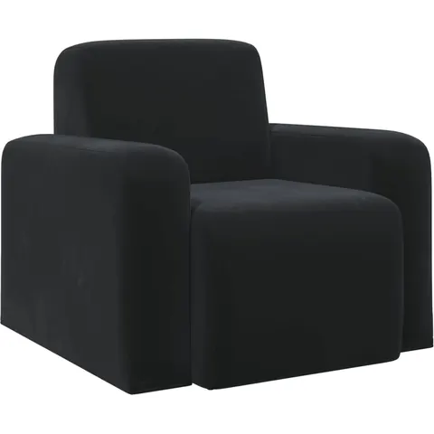 vidaXL Fauteuil Noir Velours – 522980 – image 1