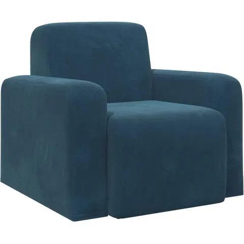 vidaXL Fauteuil Bleu Velours – 523017 – image 1