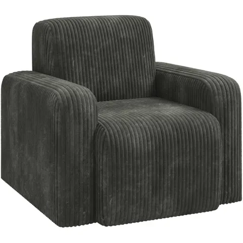 vidaXL Fauteuil Anthracite velours côtelé – image 1