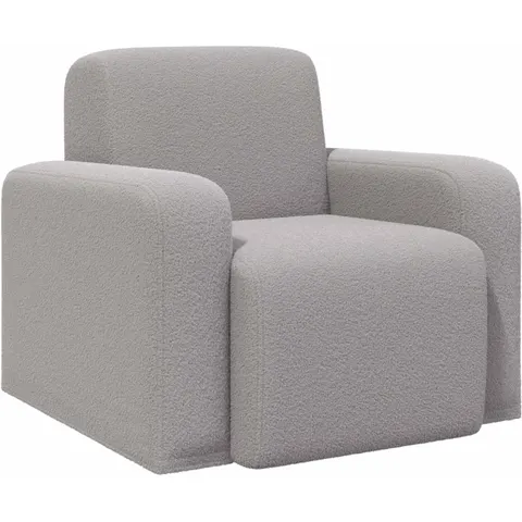 vidaXL Fauteuil Gris clair Bouclé – 523109 – image 1