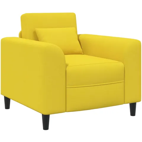 vidaXL Fauteuil Jaune clair Tissu – 523253 – image 1