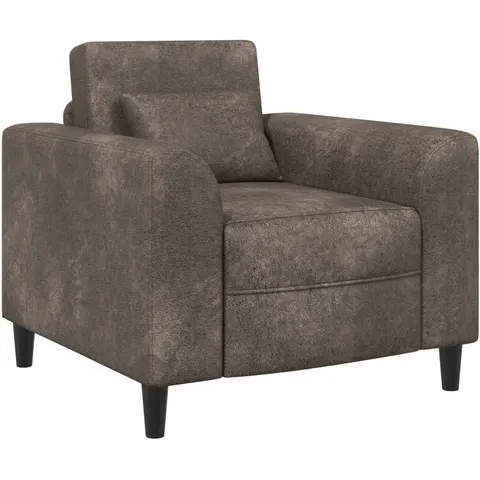 vidaXL Fauteuil Gris foncé Simili daim – 523390 – image 1