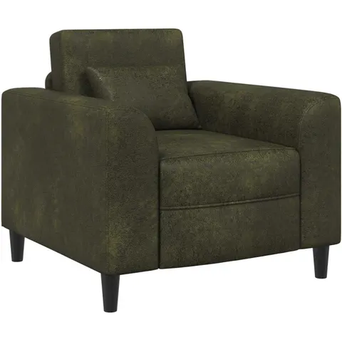 vidaXL Fauteuil Vert armée Simili daim – 523406 – image 1