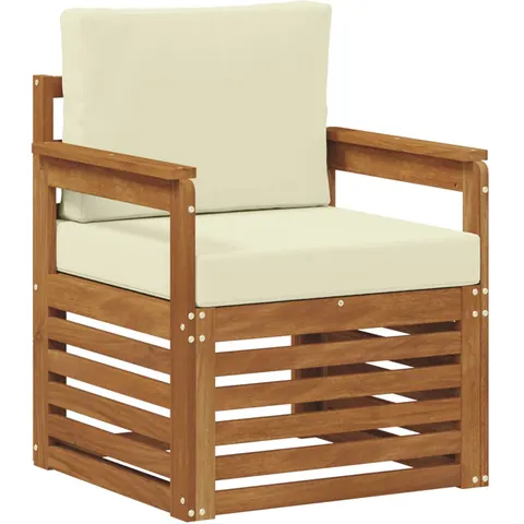 vidaXL Ensemble de canapés d'extérieur Naturel et Crème – 563181 – image 1