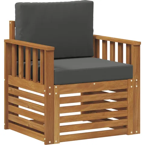 vidaXL Ensemble de canapés d'extérieur Naturel et Anthracite – 563259 – image 1