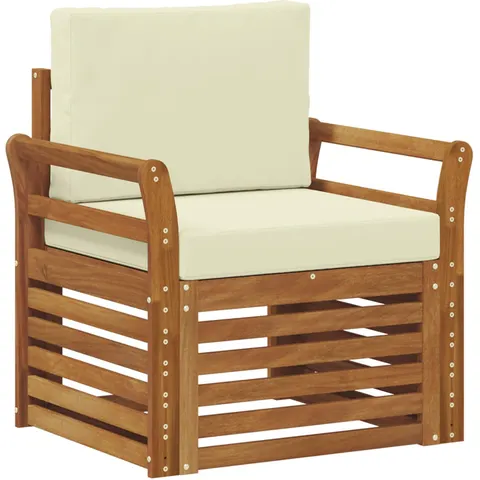vidaXL Ensemble de canapés d'extérieur Naturel et Crème – 563334 – image 1