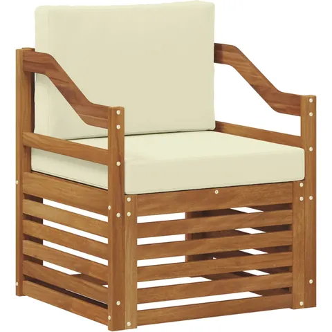 vidaXL Ensemble de canapés d'extérieur Naturel et Crème – 563488 – image 1