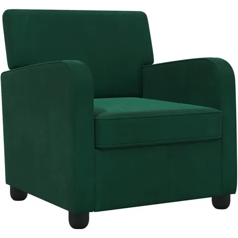 vidaXL Fauteuil Vert foncé Velours – 590637 – image 1