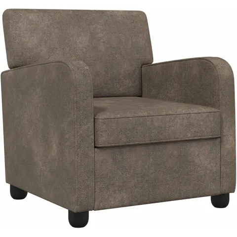 vidaXL Fauteuil Gris foncé Simili daim – 590743 – image 1