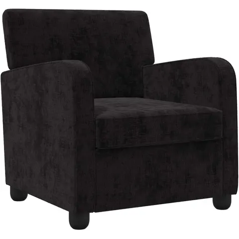 vidaXL Fauteuil Noir Chenille – image 1