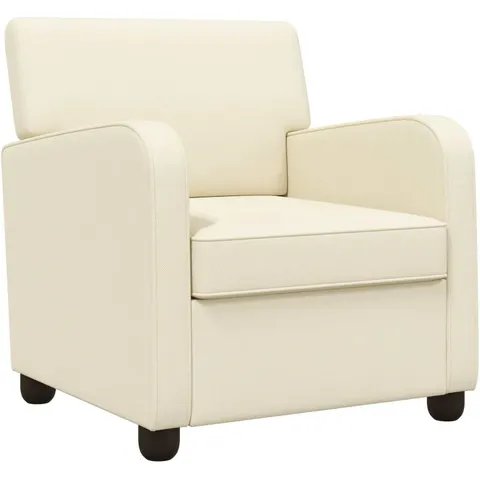 vidaXL Fauteuil Crème Velours – 590965 – image 1