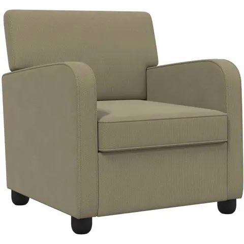vidaXL Fauteuil Kaki Velours – image 1