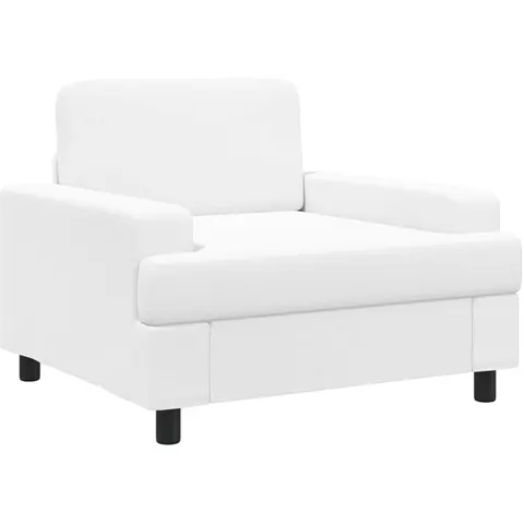 vidaXL Fauteuil Blanc Tissu – 591139 – image 1