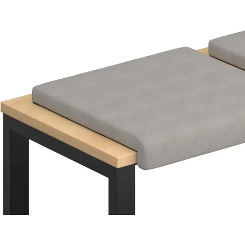 vidaXL Coussin de banc 2 pc Microfibre Gris clair Profondeur 35 cm – image 1