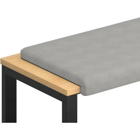 vidaXL Coussin de banc Microfibre Gris clair Profondeur 35 cm – 607267 – image 1