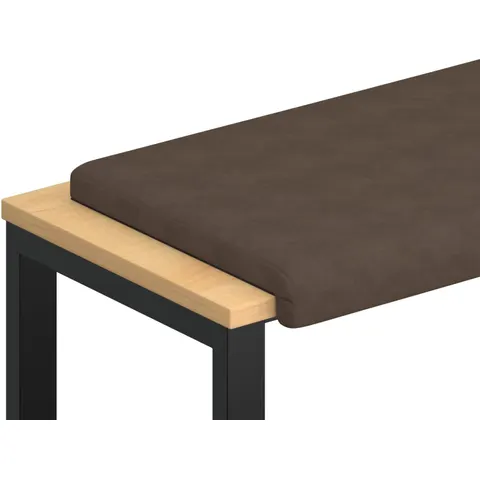 vidaXL Coussin de banc Microfibre Marron Profondeur 35 cm – 608011 – image 1