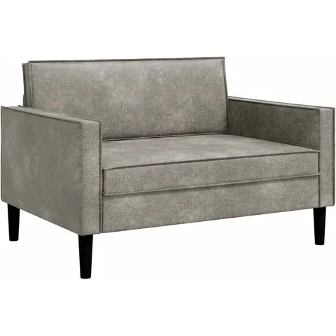 vidaXL Fauteuil XXL Gris clair Simili daim – image 1