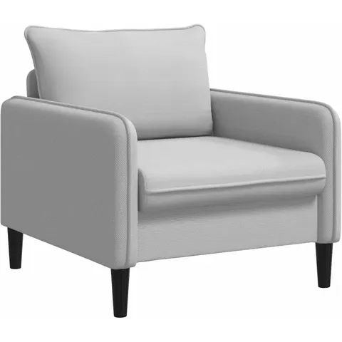 vidaXL Fauteuil XL Gris clair Velours – image 1