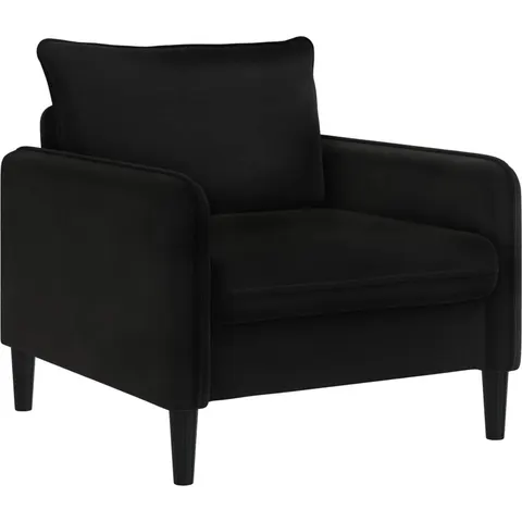 vidaXL Fauteuil XL Noir Velours – image 1