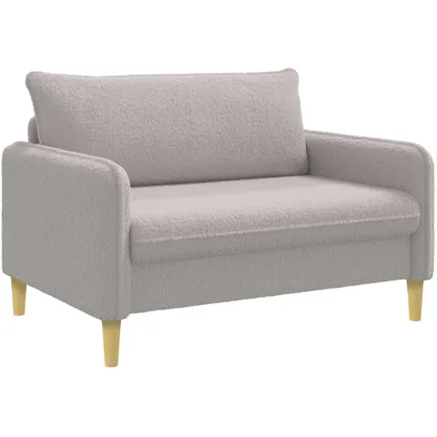 vidaXL Fauteuil XXL Gris clair Bouclé – image 1