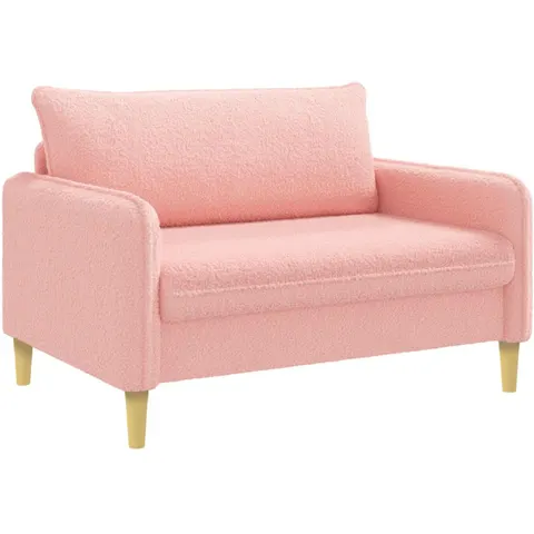 vidaXL Fauteuil XXL Rose Bouclé – image 1