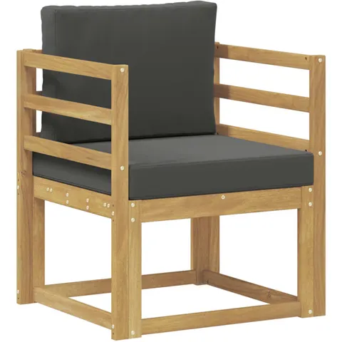 vidaXL Canapé d’extérieur Polyester Blanc et Anthracite – 649892 – image 1