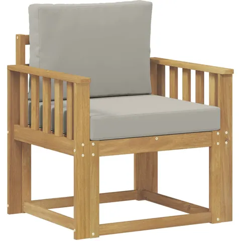 vidaXL Canapé d’extérieur Polyester Blanc et gris clair – 649984 – image 1
