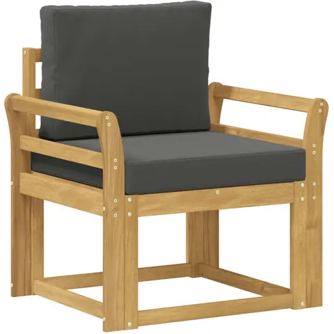 vidaXL Canapé d’extérieur Polyester Blanc et Anthracite – 650041 – image 1