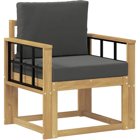 vidaXL Canapé d’extérieur Polyester Blanc et Anthracite – 650140 – image 1