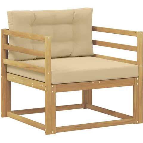 vidaXL Sofa de milieu extérieur Polyester Blanc – 650256 – image 1