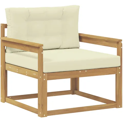vidaXL Sofa de milieu extérieur Polyester Blanc – 650270 – image 1