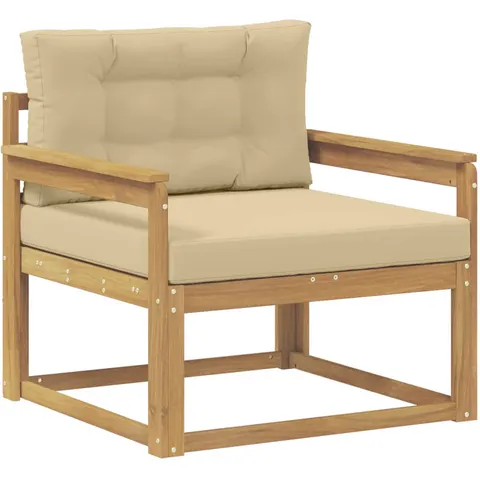 vidaXL Sofa de milieu extérieur Polyester Blanc – 650300 – image 1