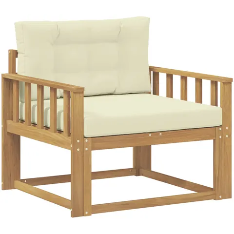vidaXL Sofa de milieu extérieur Polyester Blanc – 650324 – image 1