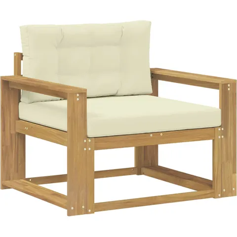 vidaXL Sofa de milieu extérieur Polyester Blanc – 650423 – image 1