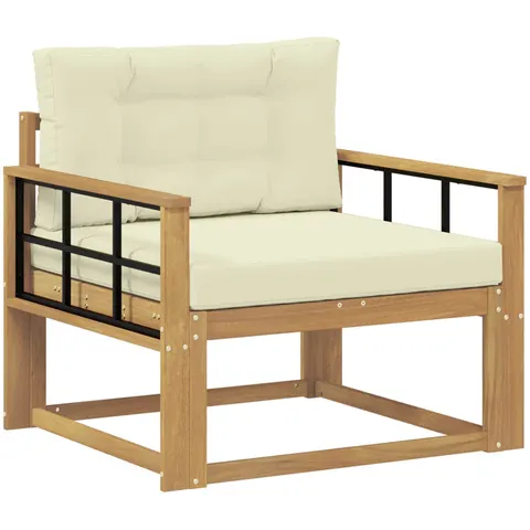 vidaXL Sofa de milieu extérieur Polyester Blanc – 650478 – image 1