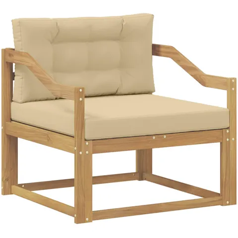 vidaXL Sofa de milieu extérieur Polyester Blanc – 650553 – image 1