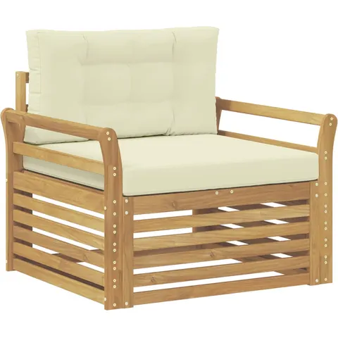 vidaXL Canapé d’extérieur Polyester Blanc – 651659 – image 1