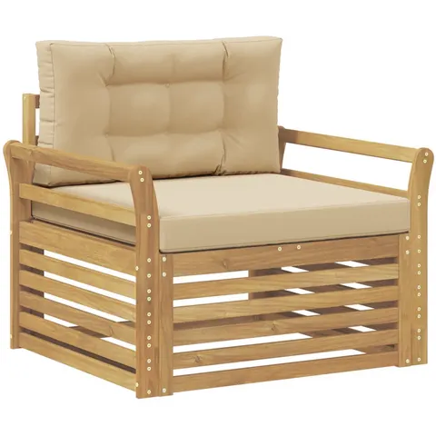 vidaXL Canapé d’extérieur Polyester Blanc – 651680 – image 1