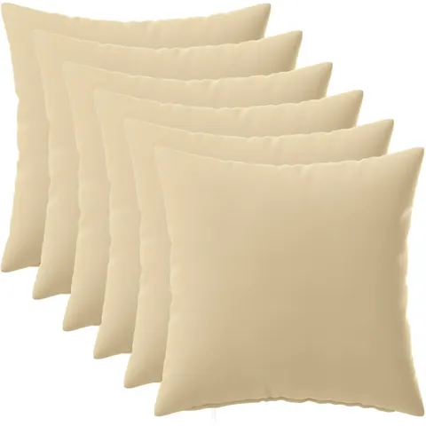 vidaXL Coussin 6 pc HEERLEN Beige 30 x 30 cm Polyester – image 1