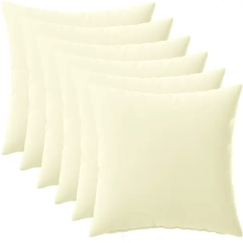 vidaXL Coussin 6 pc HEERLEN Crème 30 x 30 cm Polyester – image 1
