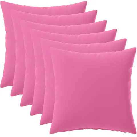 vidaXL Coussin 6 pc HEERLEN Rose 30 x 30 cm Polyester – image 1