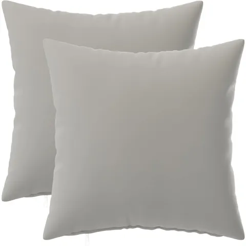 vidaXL Coussin avec oreiller HEERLEN 2 pièces Gris Polyester – 796145 – image 1