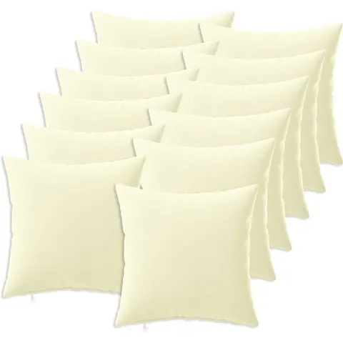vidaXL Coussin 12 pc HEERLEN Crème 40 x 40 cm Polyester – image 1