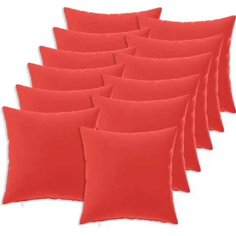 vidaXL Coussin de jeté 12 pc HEERLEN Rouge 40 x 40 cm Polyester – image 1