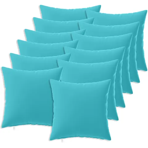 vidaXL Coussin 12 pc HEERLEN Turquoise 40 x 40 cm Polyester – image 1